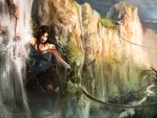Lara Croft Tomb Raider wallpaper 320x240