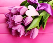 Das Purple Tulips Bouquet Is Love Wallpaper 176x144