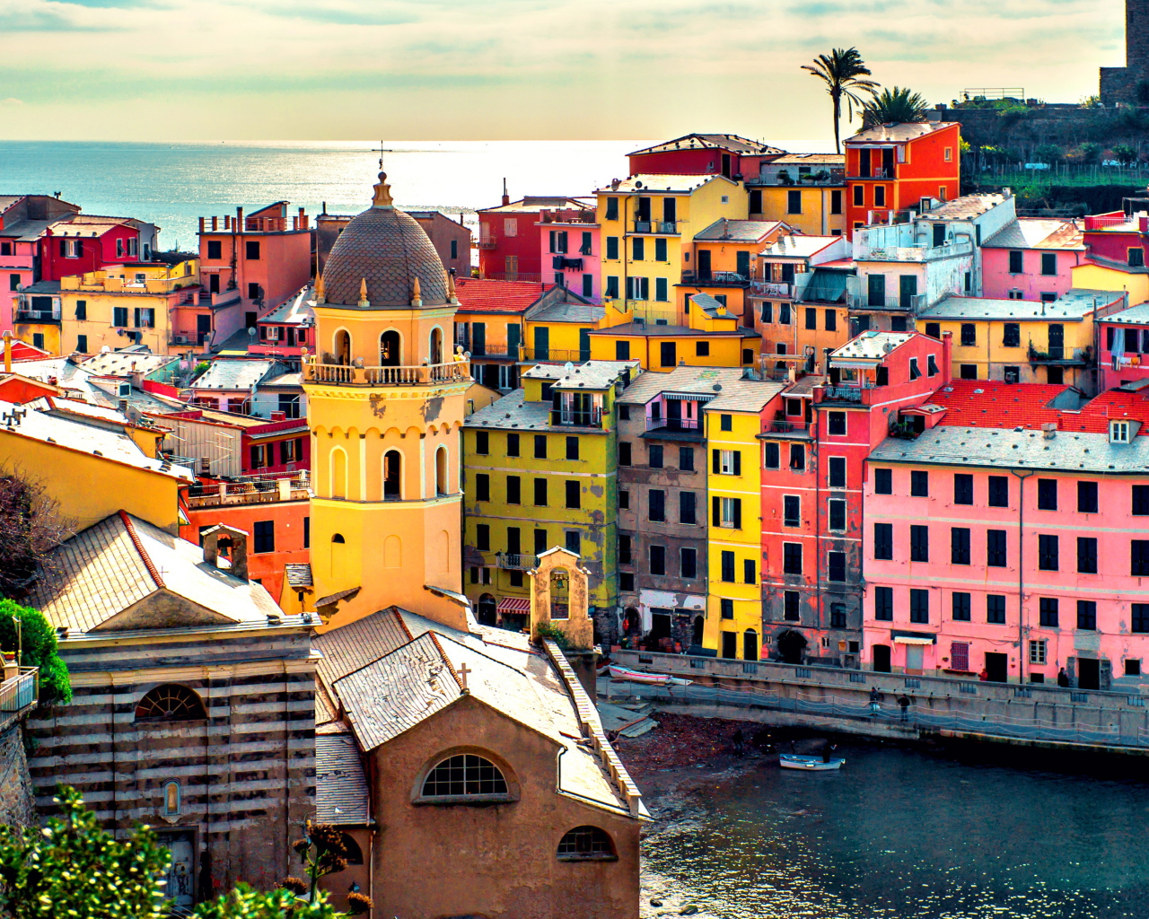 Das Colorful Italy City Wallpaper 1280x1024