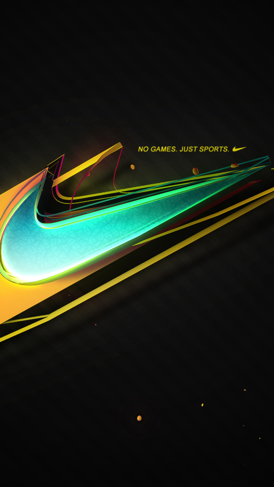 Sfondi Nike - No Games, Just Sports 1080x1920