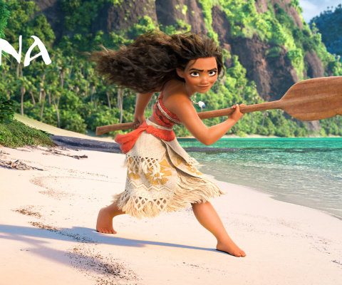 Moana 3D Cartoon wallpaper 480x400