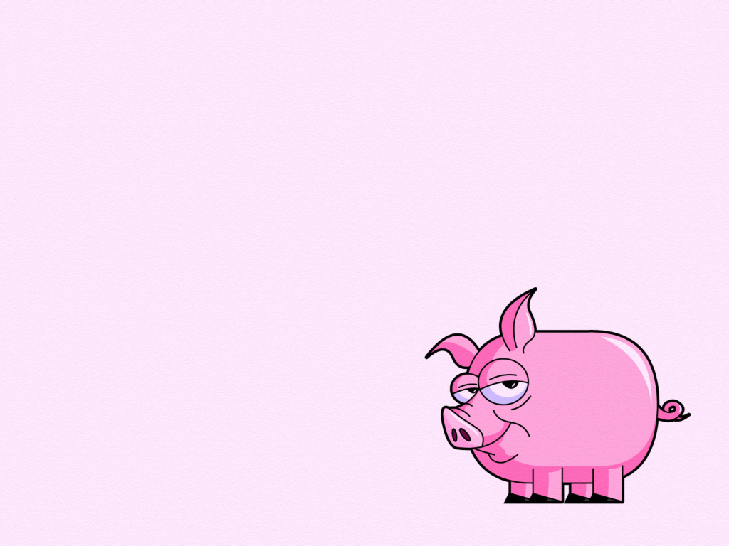 Pink Pig Illustration wallpaper 1024x768