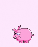 Обои Pink Pig Illustration 128x160