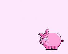 Обои Pink Pig Illustration 220x176