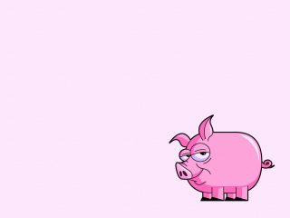 Pink Pig Illustration wallpaper 320x240