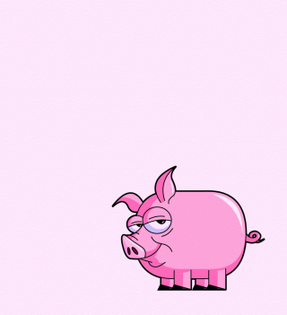 Kostenloses Pink Pig Illustration Wallpaper für iPad 3