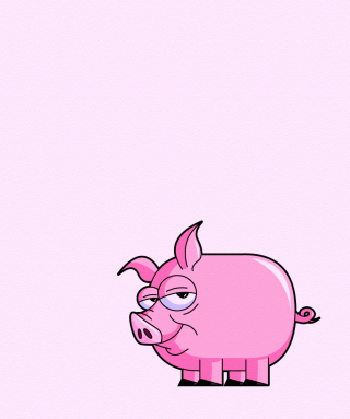 Pink Pig Illustration - Obrázkek zdarma pro 132x176