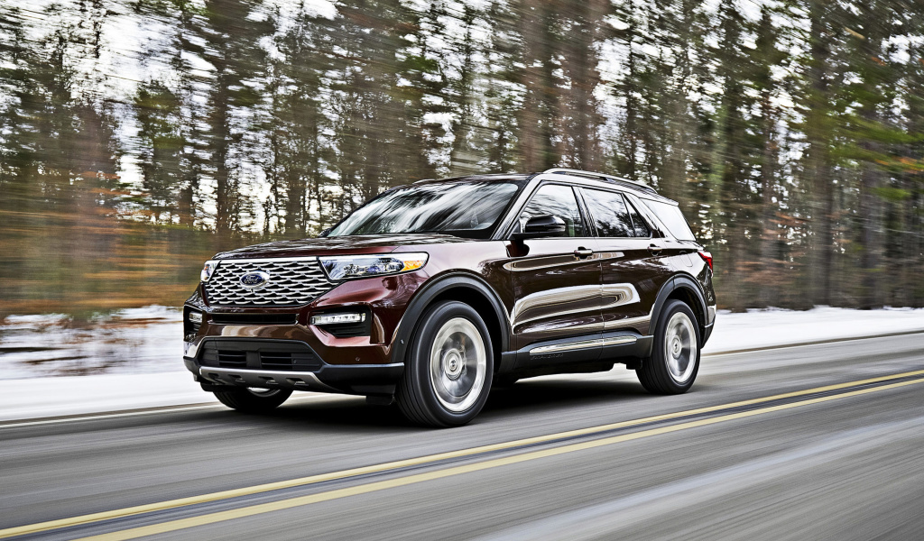 Das 2020 Ford Explorer Wallpaper 1024x600