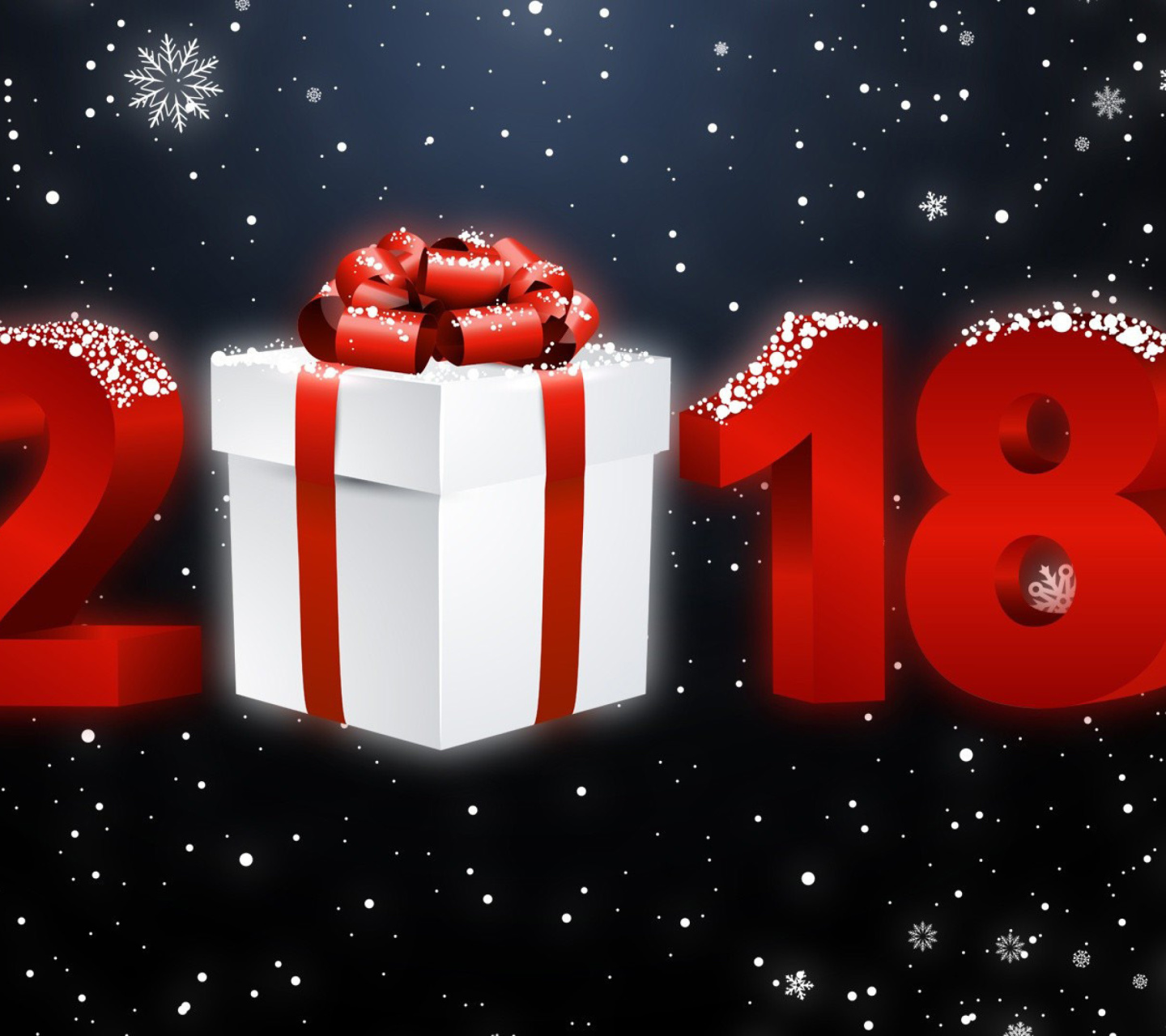 Das New Year 2018 Greetings Card Wallpaper 1440x1280