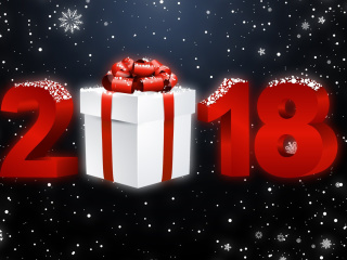 New Year 2018 Greetings Card wallpaper 320x240