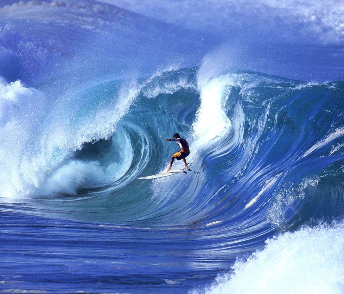 Das Water Waves Surfing Wallpaper 1200x1024