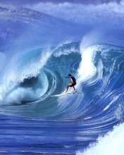 Das Water Waves Surfing Wallpaper 176x220