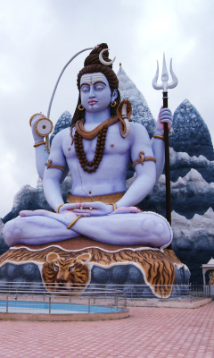 Das Lord Shiva in Mount Kailash Wallpaper 240x400