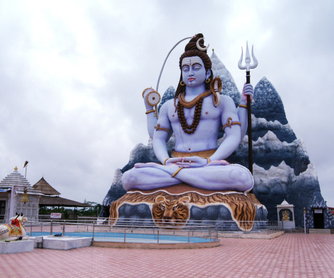 Lord Shiva in Mount Kailash wallpaper 480x400