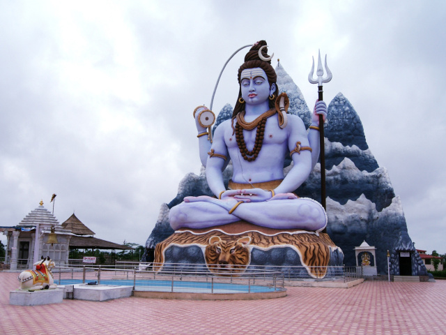 Das Lord Shiva in Mount Kailash Wallpaper 640x480