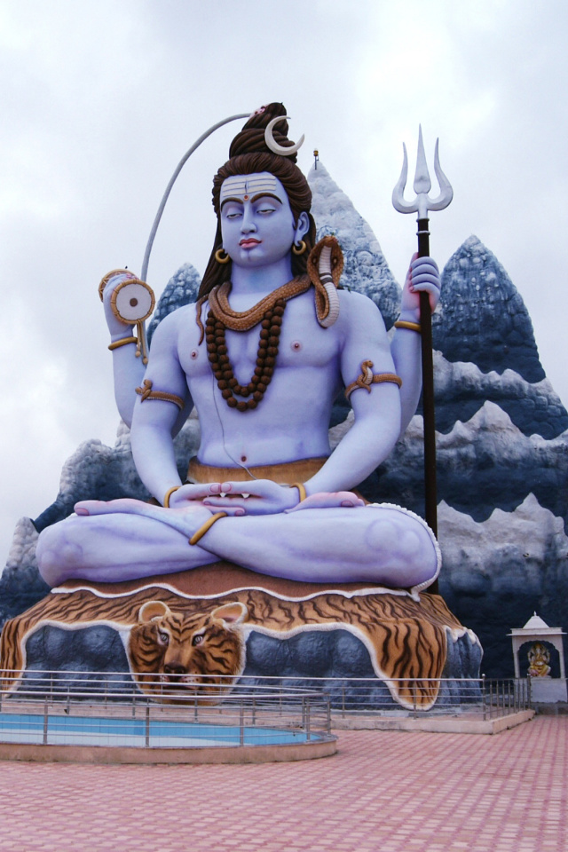 Das Lord Shiva in Mount Kailash Wallpaper 640x960