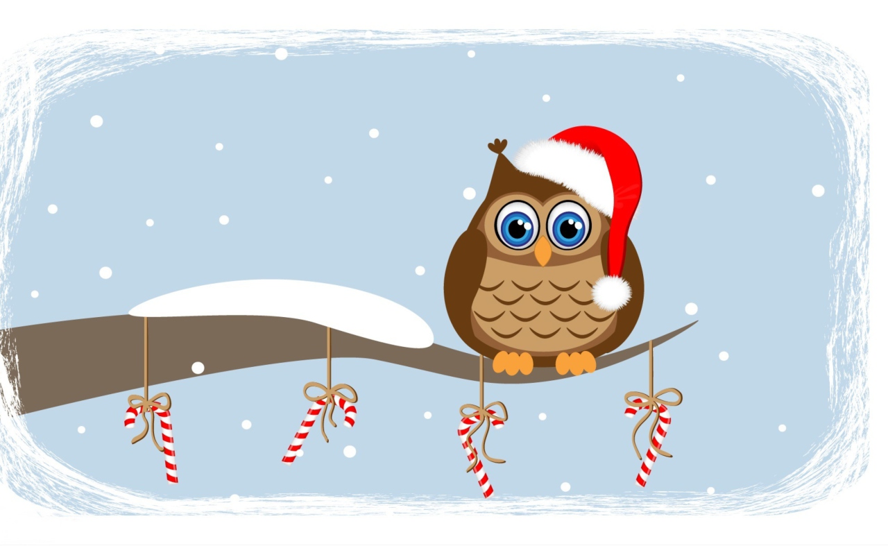 Screenshot №1 pro téma Christmas Owl 1280x800