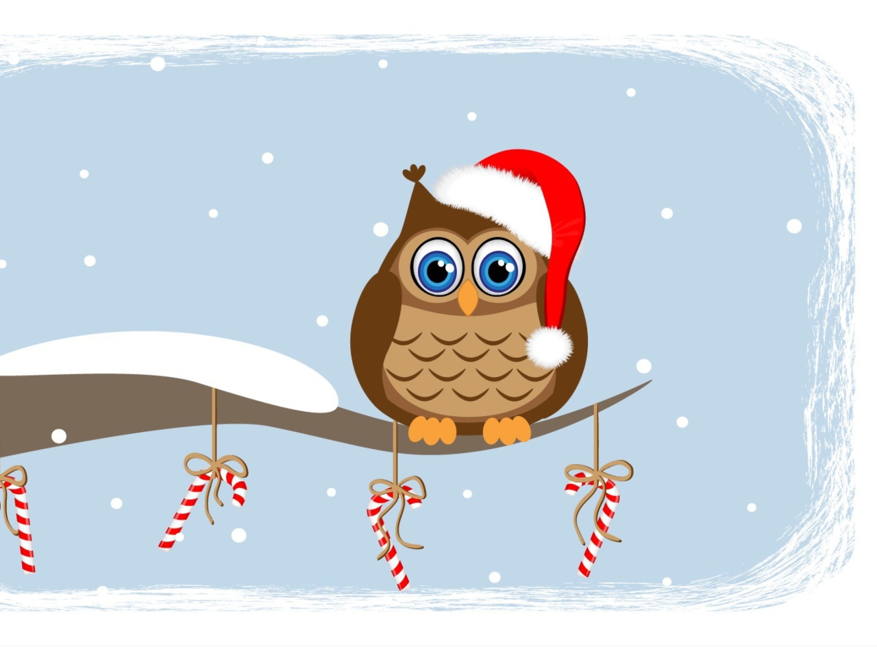Fondo de pantalla Christmas Owl 1280x960