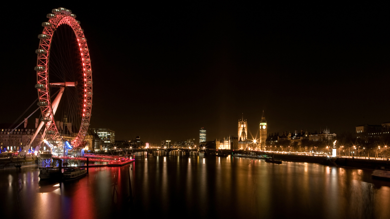 Sfondi London Eye 1366x768