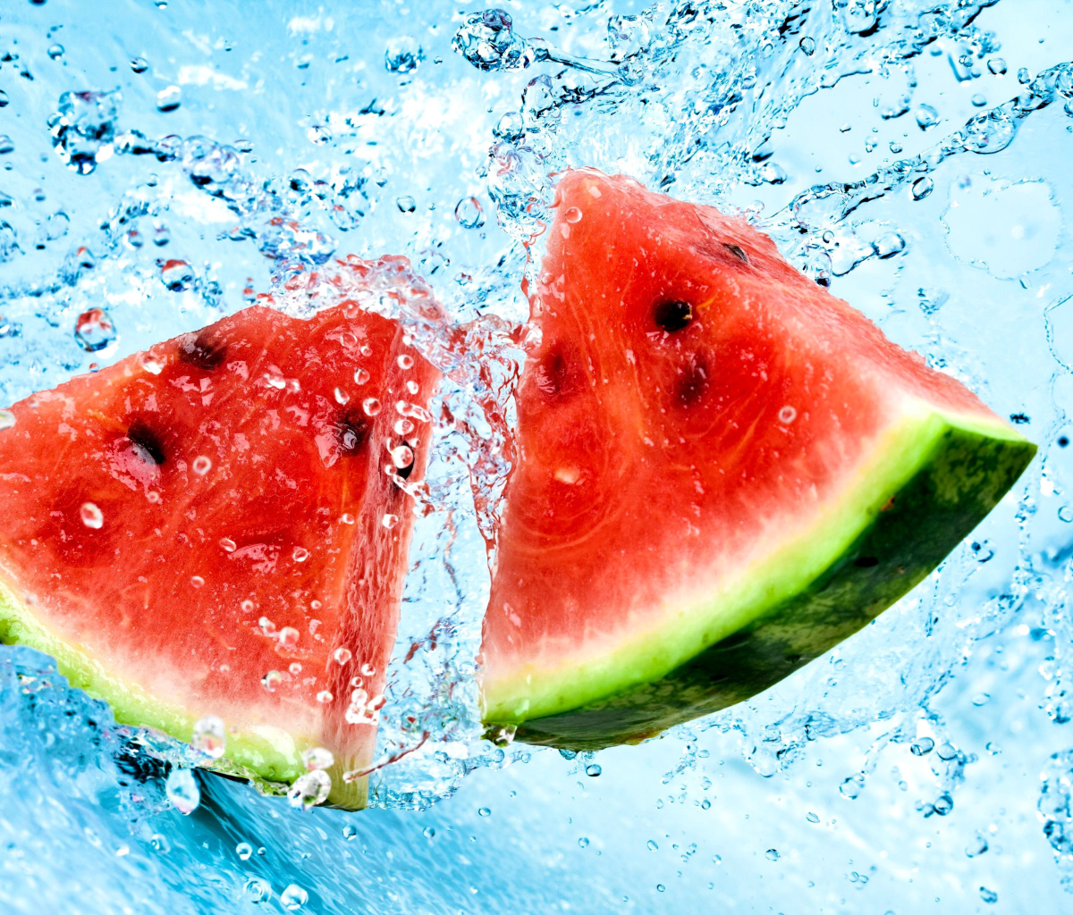 Screenshot №1 pro téma Watermelon Triangle Slices 1200x1024