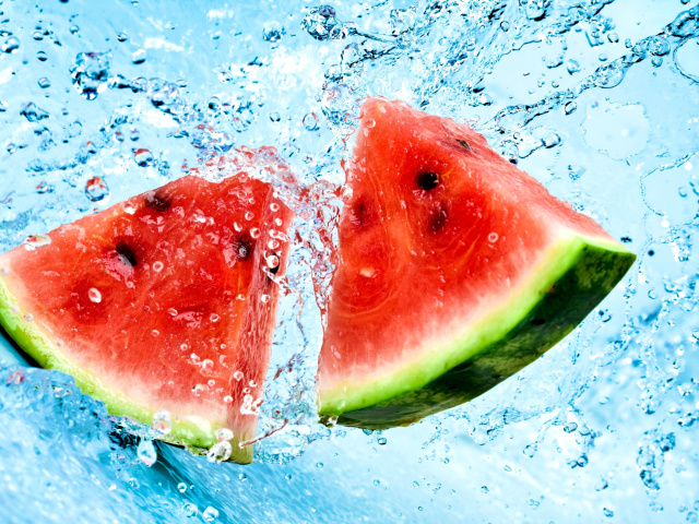 Watermelon Triangle Slices wallpaper 640x480