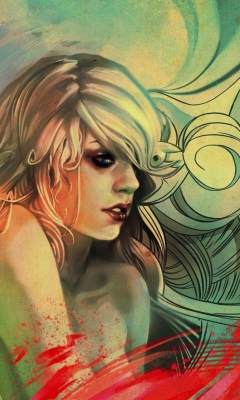 Screenshot №1 pro téma Blonde Woman Painting 240x400