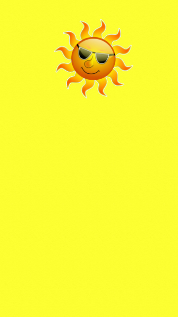 Sfondi Yellow Sun Illustration 360x640