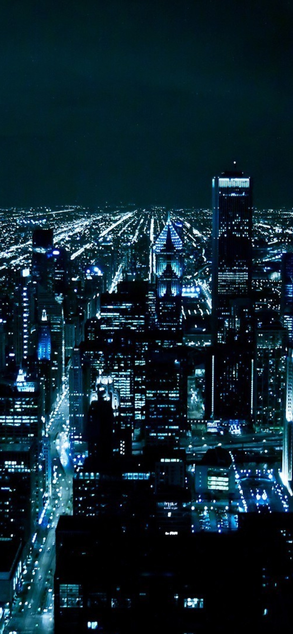 Chicago Night Lights wallpaper 1170x2532