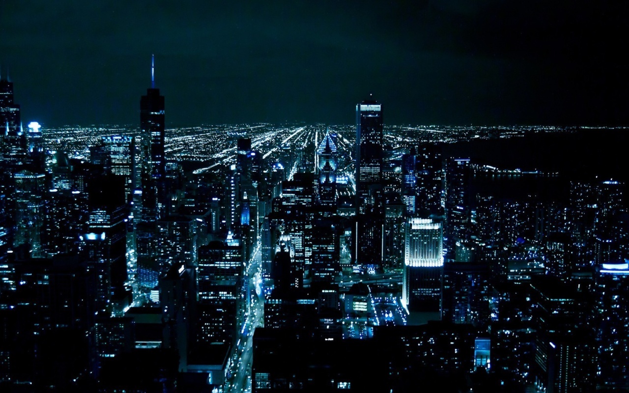 Chicago Night Lights wallpaper 1280x800