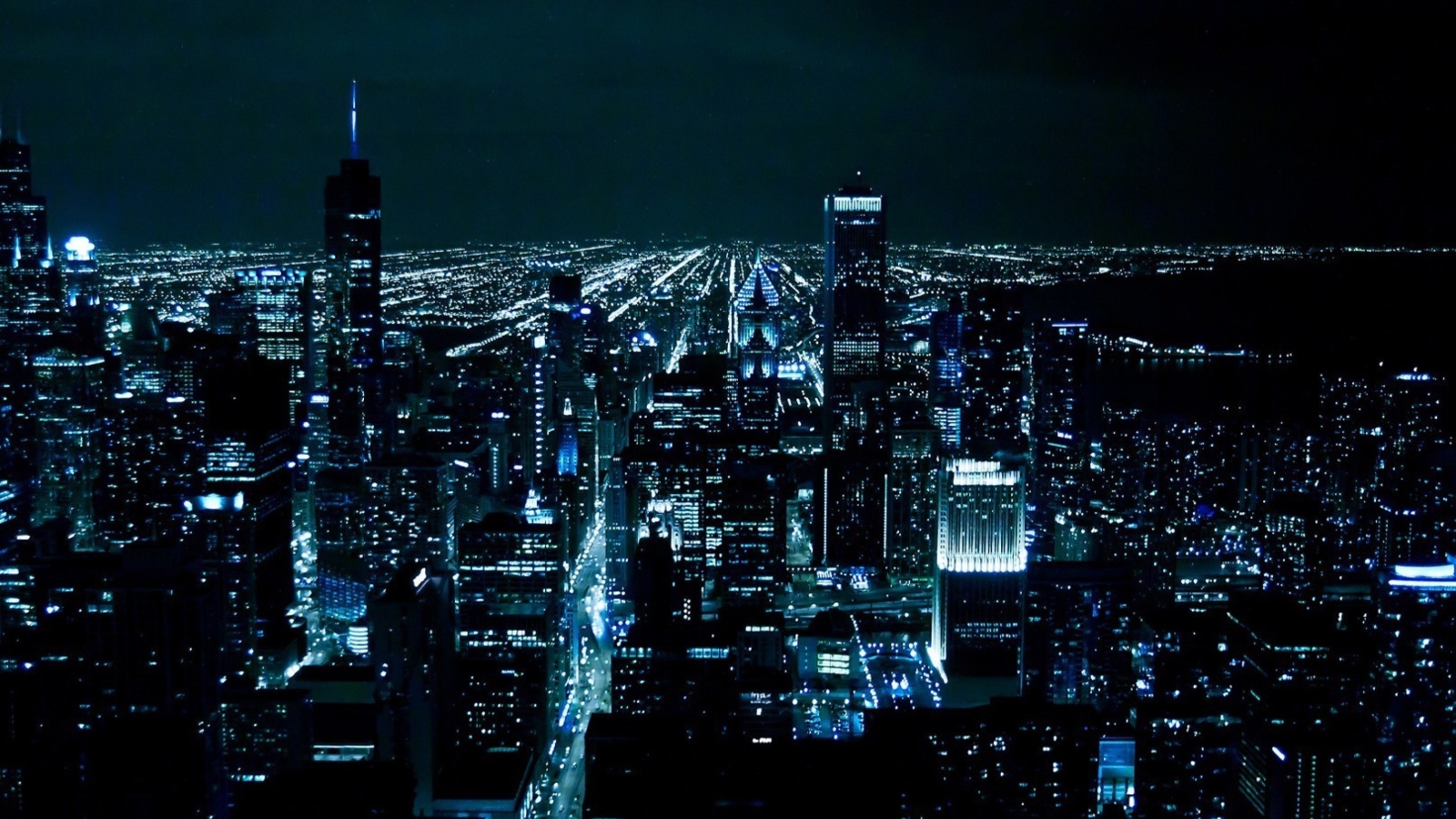 Chicago Night Lights wallpaper 1600x900