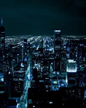 Chicago Night Lights wallpaper 176x220