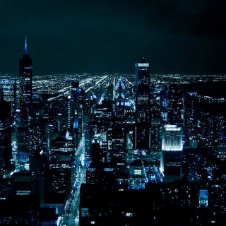 Kostenloses Chicago Night Lights Wallpaper für iPad