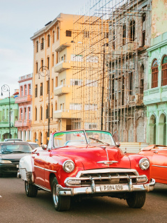 Sfondi Cuba Retro Cars in Havana 240x320