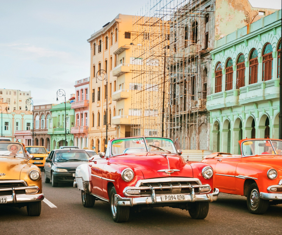 Das Cuba Retro Cars in Havana Wallpaper 960x800