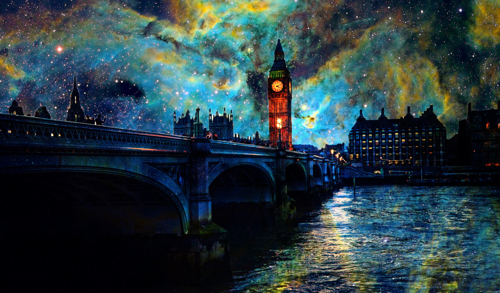 Space London wallpaper 1024x600