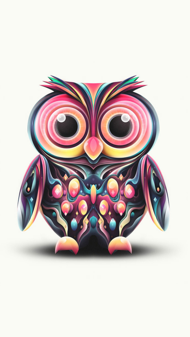 Обои Cute Owl 640x1136