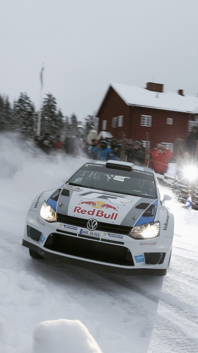 Volkswagen Polo WRC Drift wallpaper 640x1136