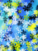 Screenshot №1 pro téma Yellow And Blue Flowers Pattern 132x176