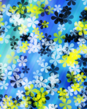 Sfondi Yellow And Blue Flowers Pattern 176x220