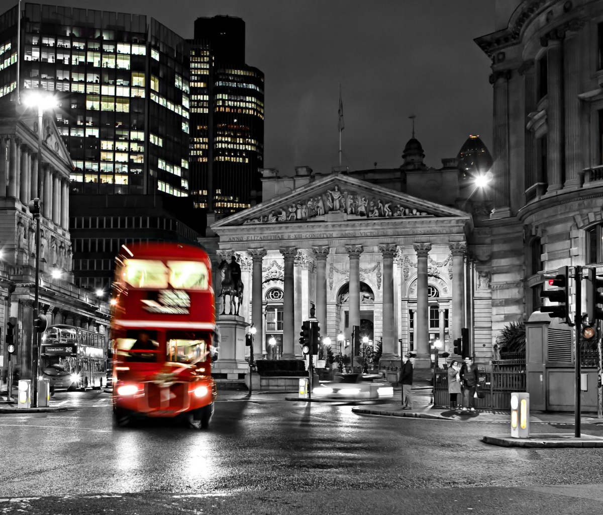 Sfondi Night London Bus 1200x1024