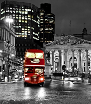 Night London Bus - Obrázkek zdarma pro Nokia Asha 310