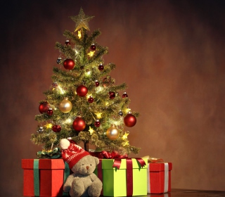 Christmas Presents Under Christmas Tree Background for iPad Air