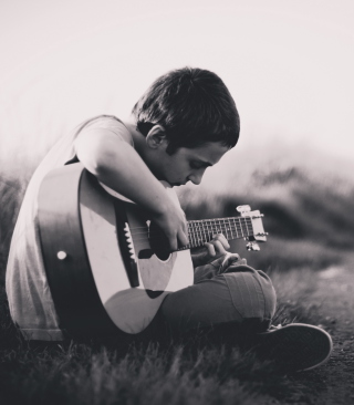 Free Boy With Guitar Picture for iPhone 5