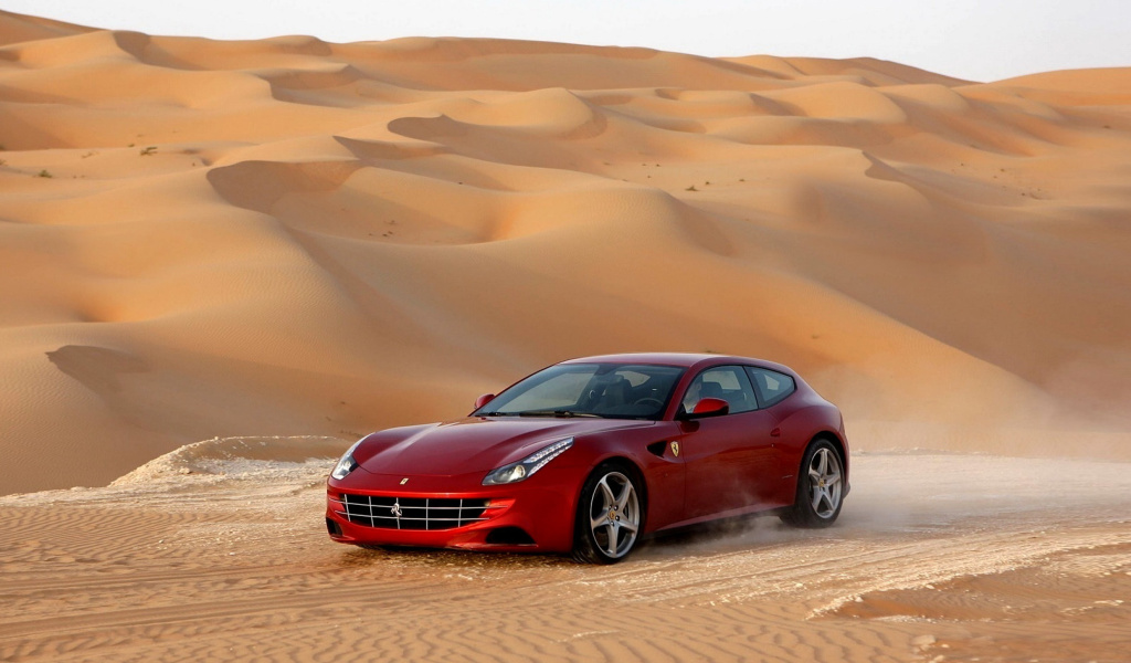 Screenshot №1 pro téma Ferrari FF in Desert 1024x600