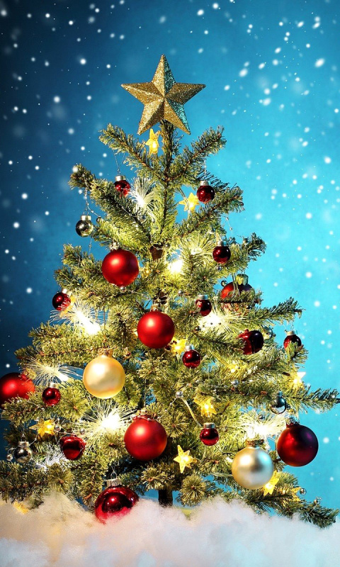 Screenshot №1 pro téma New Year Tree and Snow 480x800