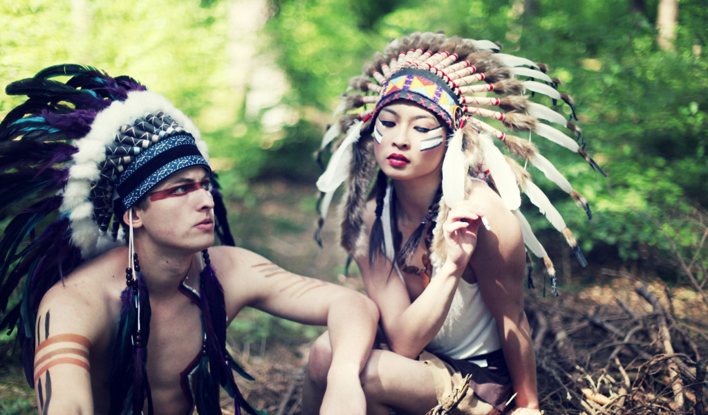 Indian Feather Hat wallpaper 1024x600