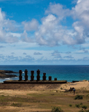 Screenshot №1 pro téma Easter Island Statues 128x160