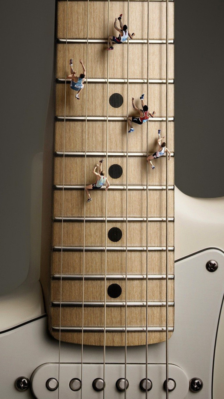 Fondo de pantalla Funny Guitar 750x1334