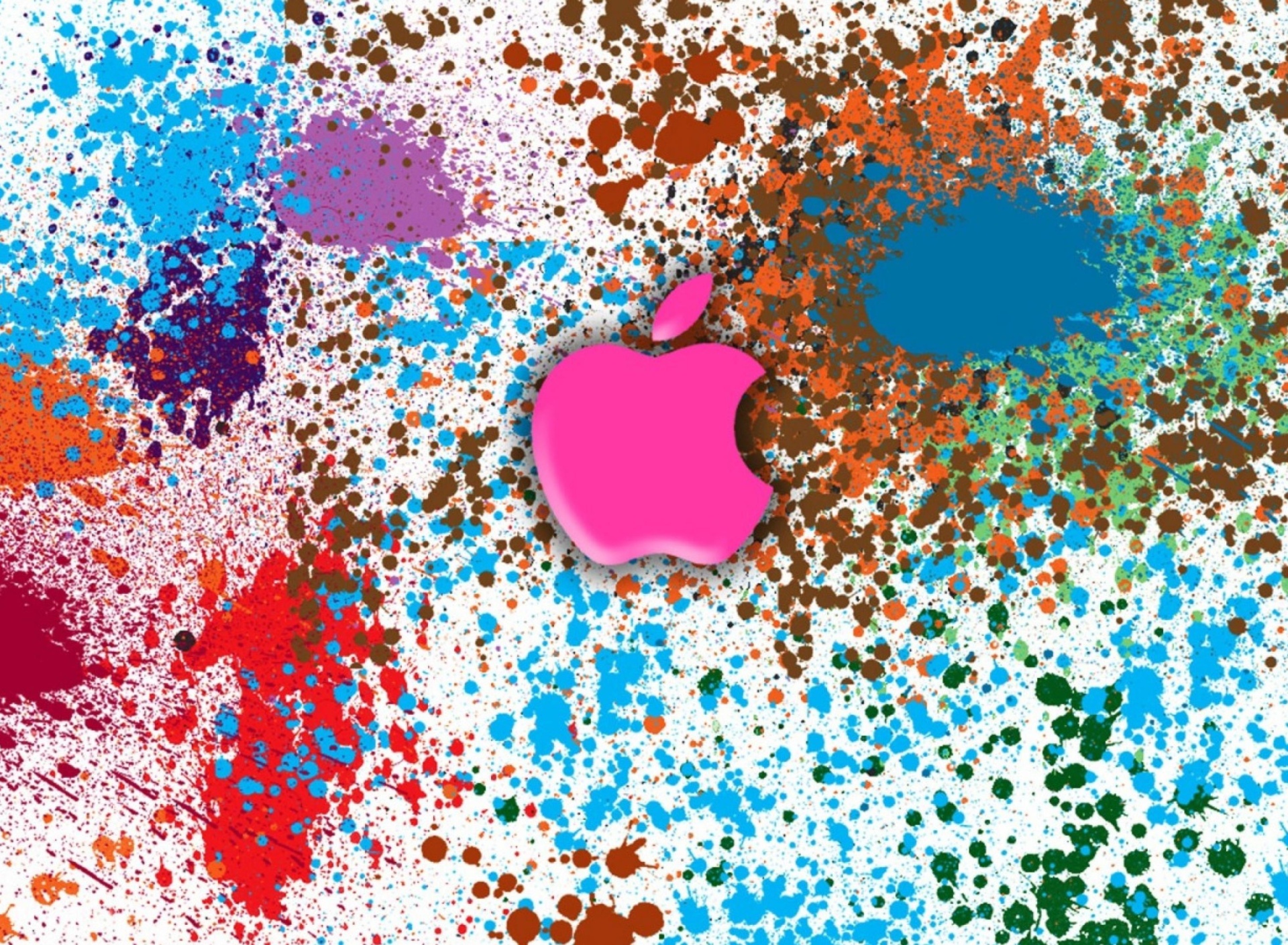 Fondo de pantalla Apple in splashing vivid colors HD 1920x1408