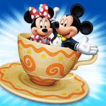 Обои Mickey And Minnie Mouse In Cup 208x208